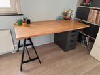 IKEA bureauset (blad + ladenblok + schraag), Huis en Inrichting, Ophalen, Zo goed als nieuw, Bureau