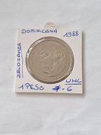 Dominicana 1 peso 1988 zeldzamer UNC, Timbres & Monnaies, Monnaies | Europe | Monnaies non-euro, Enlèvement ou Envoi