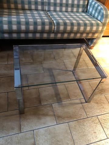 salontafel glas-top koopje, Neuf, Moins de 50 cm, 50 à 100 cm, Verre