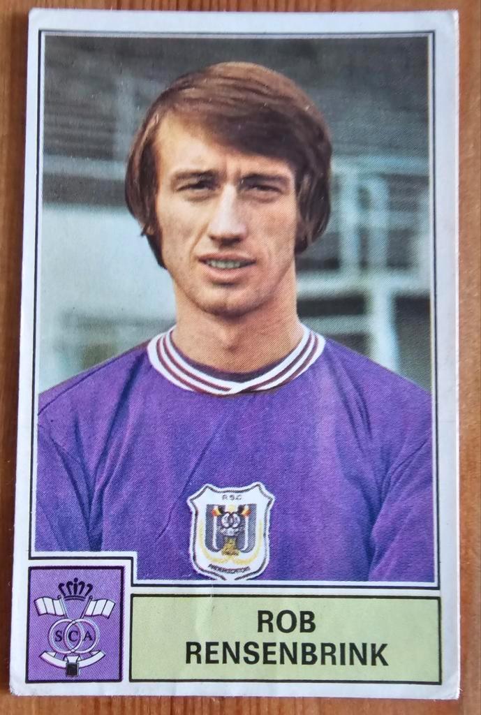 Panini Football 72-73 nr 21 Rob Rensenbrink Anderlecht!, Hobby en Vrije tijd, Stickers en Plaatjes, Zo goed als nieuw, Sticker