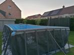 Intex zwembad  + filter + warmtepomp + divers, Gebruikt, 300 cm of meer, Rechthoekig, Ophalen