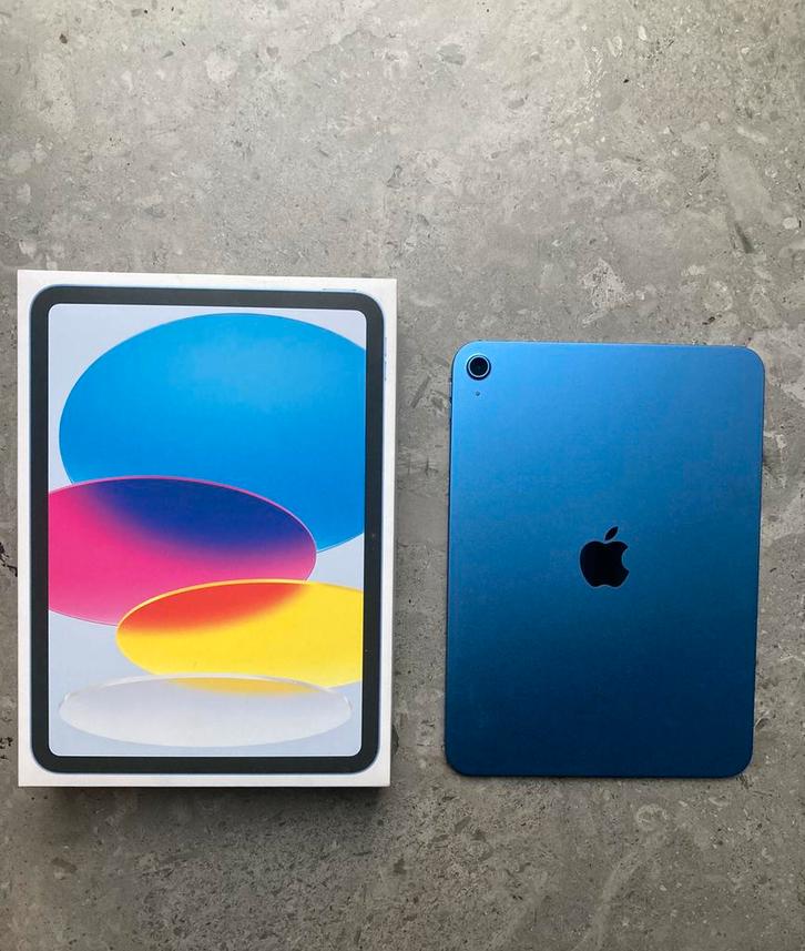 Apple iPad 10e Generatie 64GB Blauw In Topconditie!!, Computers en Software, Apple iPads, Zo goed als nieuw, Apple iPad, Wi-Fi