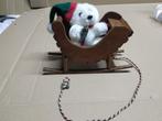 houten slee met kerstbeer erin als decoratie, Diversen, Ophalen of Verzenden
