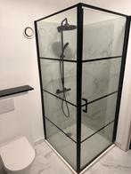 Complete badkamer met zwarte accenten – in goede staat, Ophalen, Gebruikt, Met douche