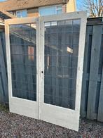 Antieke glas in lood dubbele deur, Doe-het-zelf en Bouw, Raamkozijnen en Schuifdeuren, Ophalen, Gebruikt