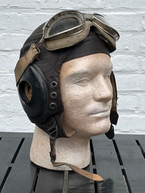 WW2 USAAF helm piloot type A-11 Army Air Force pilotenhelm, Verzamelen, Militaria | Tweede Wereldoorlog, Luchtmacht, Helm of Baret