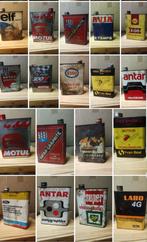 50 oude olieblikken voor 200€, Gebruikt, Shell, Esso, Antar