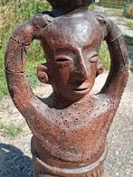 Vintage terracotta etnografische vaas/pot, Antiek en Kunst, Ophalen