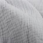 Promo! 5743)138x50cm Double Gauze tetra licht grijs, 120 cm of meer, Nieuw, Ophalen of Verzenden, Katoen
