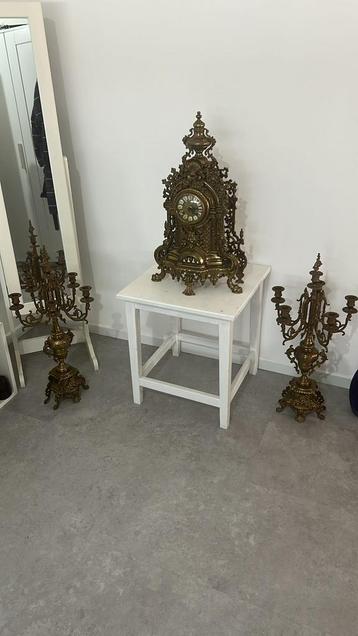 Bronzen schouwgarnituur, Antiek en Kunst, Ophalen