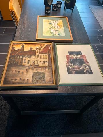 Schilderij compleet met decoratieve kaders beschikbaar voor biedingen