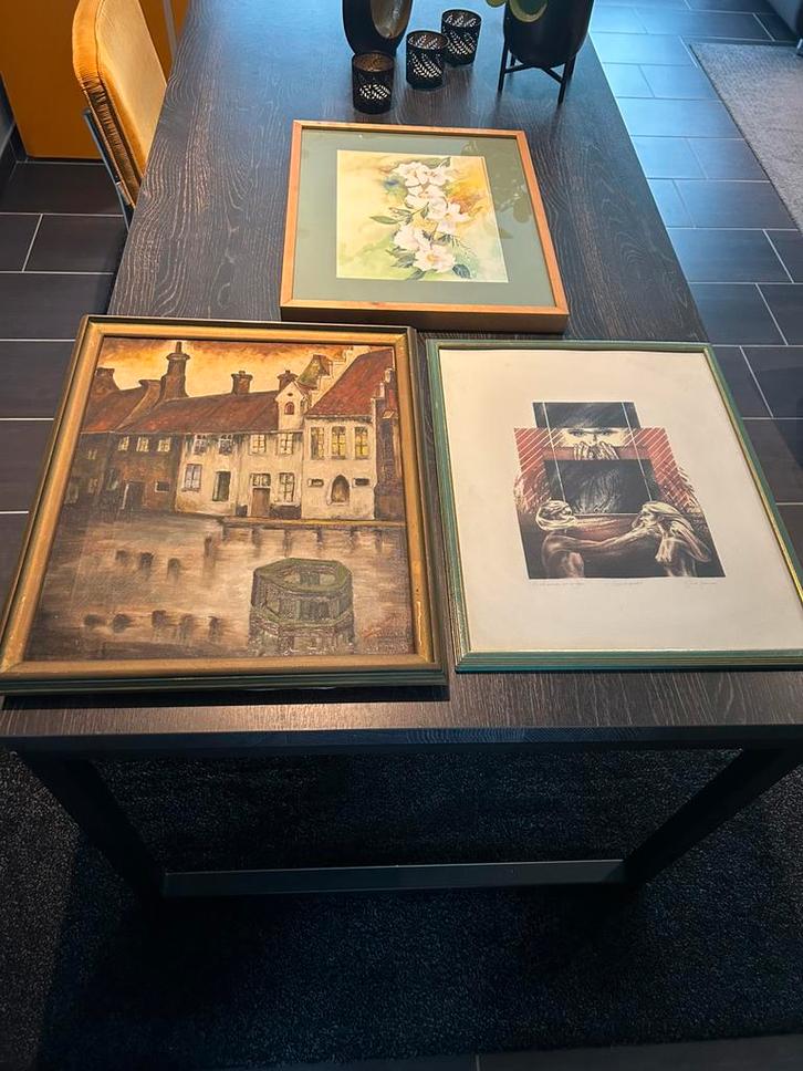 Schilderij compleet met decoratieve kaders, Antiek en Kunst, Kunst | Schilderijen | Klassiek, Ophalen