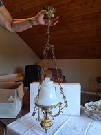 Antieke lamp met koperen ketting, Enlèvement, Comme neuf