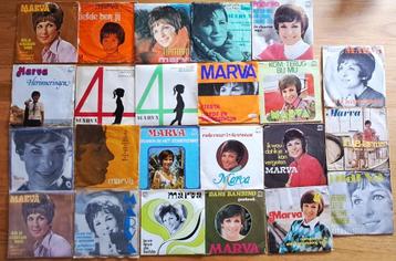 MARVA & MICHA MARAH - set Hit Singles (45T Belpop Levenslied beschikbaar voor biedingen