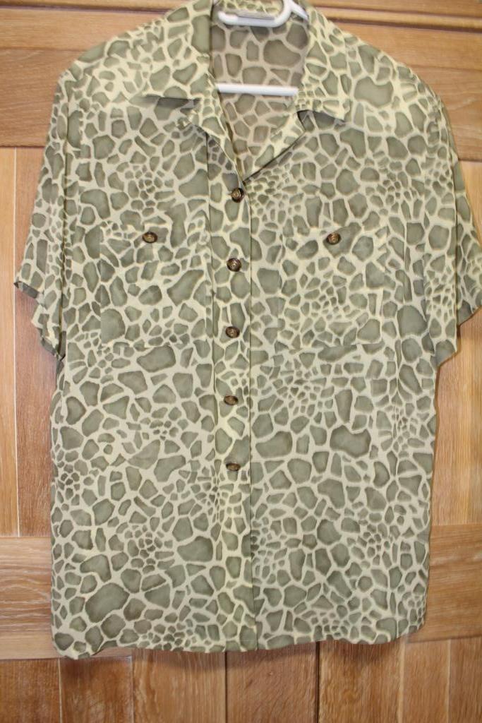 Geel/Groene bloes Basler maat L/XL met borstzakken, Kleding | Dames, Blouses en Tunieken, Zo goed als nieuw, Maat 46/48 (XL) of groter