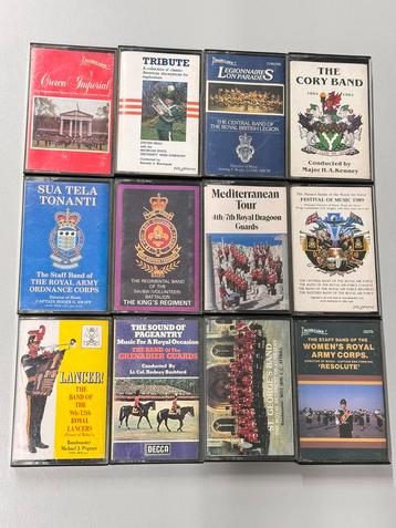 12x Cassette cassettebandjes UK royal crown army Engeland