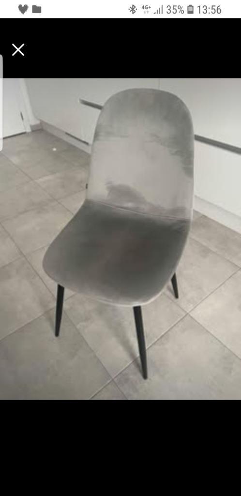 Chaises salle à manger, Huis en Inrichting, Stoelen, Zo goed als nieuw, Vijf, Zes of meer stoelen, Stof, Overige materialen, Grijs
