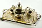 Zilveren thee-set/Koffie-set, Ophalen, Gebruikt, Rechthoekig, Metaal