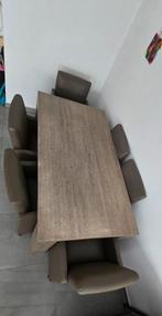 eettafel + 6 stoelen voor €80, Huis en Inrichting, Complete eetkamers, Ophalen, Gebruikt, 4 tot 6 stoelen