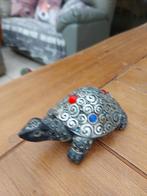 beeld schildpad met gekleurde steentjes, Antiek en Kunst, Curiosa en Brocante, Ophalen of Verzenden