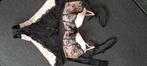 lingerie BH slip set sexy 75B zwart beige, Kleding | Dames, Verzenden, Zwart, BH