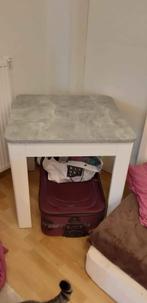 Table grise et blanche 80x80 avec 1 tiroir, Ophalen, Gebruikt, Vierkant, 75 cm of meer