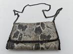 clutch handtas, zilver kleurige croco, Ophalen, Gebruikt