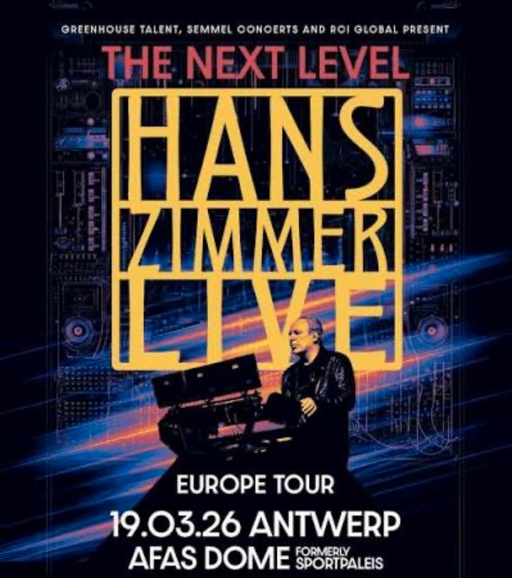 Hans Zimmer Live - 19/03 - 2 Tickets - AFAS Dome Sportpaleis, Tickets & Billets, Concerts | Autre, Deux personnes, Mars