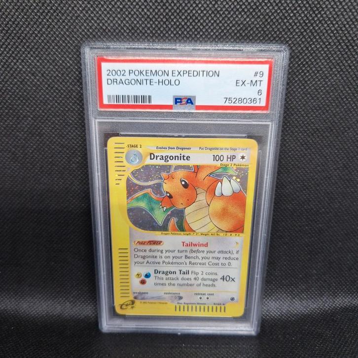 Dragonite Holo Expedition PSA 6, Hobby en Vrije tijd, Verzamelkaartspellen | Pokémon, Ophalen of Verzenden