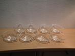 8 verrines en verre (H 4,5 / L 40 / l 7,5 cm), Comme neuf, Verre, Autres types, Autres styles