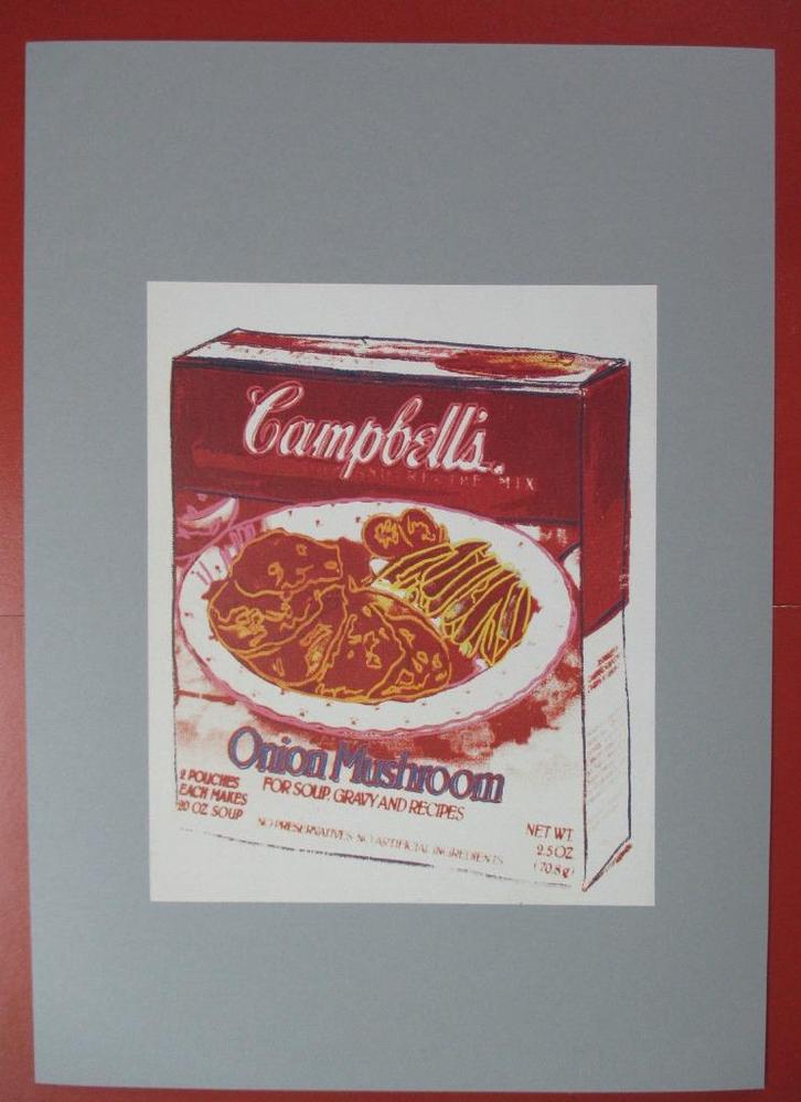 Andy Warhol serigrafische print 1988 Campbell's Onion soup, Antiek en Kunst, Kunst | Litho's en Zeefdrukken, Verzenden