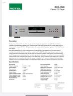 Prachtige ROTEL CD Player DCD1520, Ophalen of Verzenden, Zo goed als nieuw, Overige merken