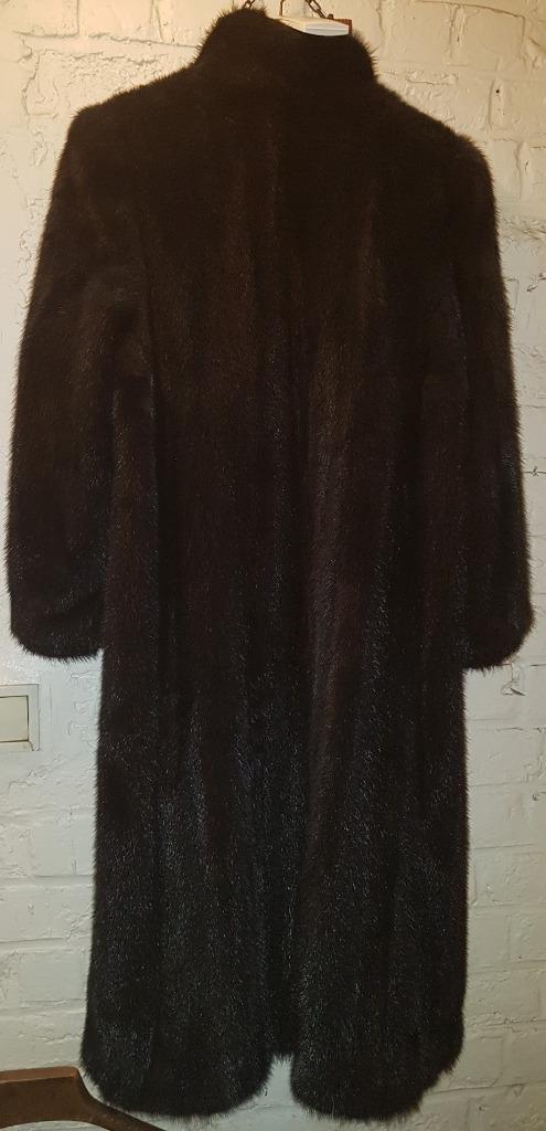 Jas van echt nertsbont, gevoerd met satijn, Kleding | Dames, Jassen | Winter, Gedragen, Maat 46/48 (XL) of groter, Zwart, Ophalen of Verzenden