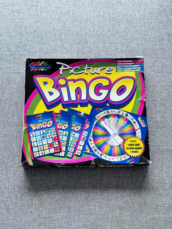 Sinterklaas / kerst - Picturebingo, Hobby en Vrije tijd, Gezelschapsspellen | Bordspellen, Zo goed als nieuw, Vijf spelers of meer