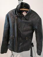Zwarte Lederen Motovest maat 52 (oude maateenheid), Kleding | Heren, Kostuums en vesten, Ophalen, Zwart, Gedragen, Andere