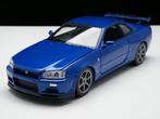 Nieuw modelauto Nissan Skyline GT-R R34 – Welly 1:24, Envoi, Neuf, Voiture, Welly