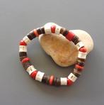 Bracelet nature homme ou femme en rondelles de coco, graines, Enlèvement ou Envoi, Avec bracelets à breloques ou perles, Orange