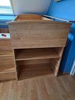 Hoogslaper + bureau + lades + kastjes, Ophalen, Gebruikt