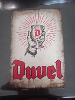 Metalen reclamebord Duvel. Afmeting 30 bij 20 cm., Zo goed als nieuw, Verzenden