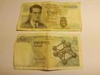 BELGIE oude biljetten 20 frank, Postzegels en Munten, Ophalen of Verzenden, Bankbiljetten