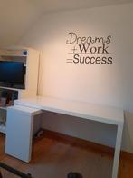 Ikea MALM bureau wit met uitschuifbaar blad, Huis en Inrichting, Bureaus, Ophalen, Gebruikt