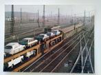 Foto trein - Nr437 - Train arrivant gare Narbonne - Mooi, Verzamelen, Ophalen of Verzenden, Trein, Zo goed als nieuw, Kaart of Prent