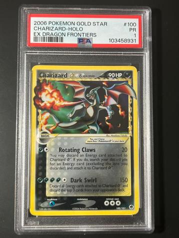 PSA 1 Gold Star Charizard Ex Dragon Frontiers beschikbaar voor biedingen
