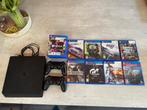 Playstation 4 + 2 controllers en alle games op foto!, Games en Spelcomputers, Spelcomputers | Sony PlayStation 4, Ophalen, Zo goed als nieuw
