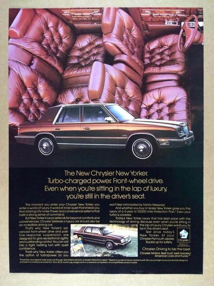 Chrysler New Yorker Sedan 2.2 liter Turbo 1987, Auto's, Oldtimers, Particulier, Boordcomputer, Cruise Control, Elektrische stoelverstelling