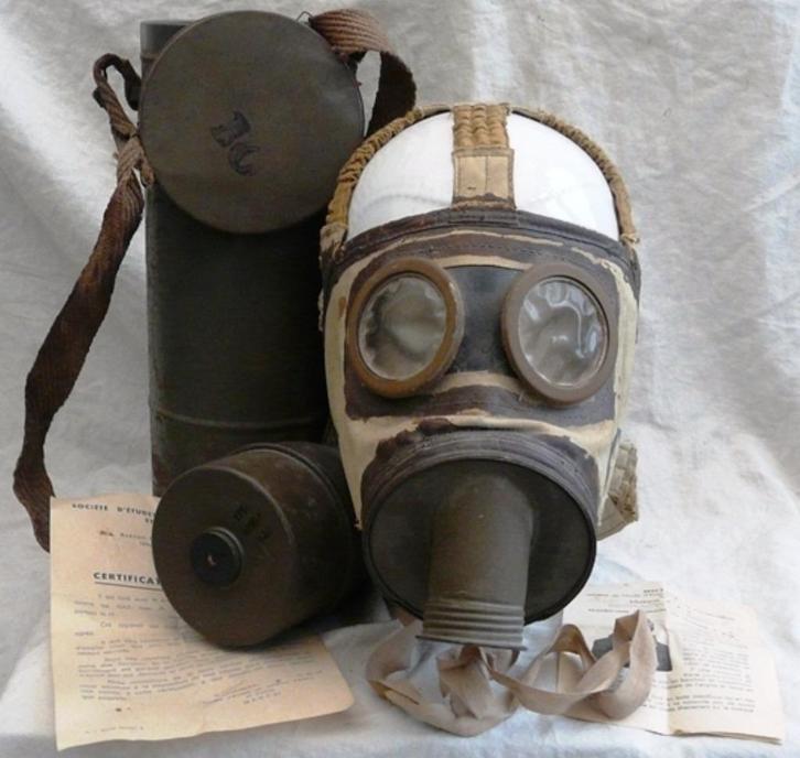 Gasmasker, Civiel, TC-38, Maat TO, met Trommel, jaren'40.(5), Verzamelen, Militaria | Tweede Wereldoorlog, Overige soorten, Overige typen