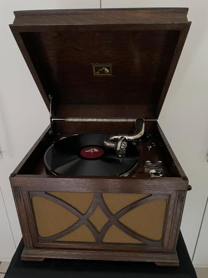 Grammofoon His Masters Voice  model 130, Antiek en Kunst, Curiosa en Brocante, Ophalen