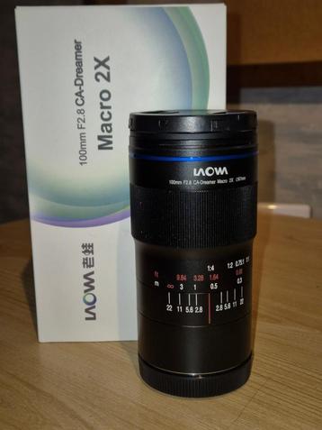 LAOWA 100mm F2.8 2X macro CA-Dreamer met Canon EF-vatting beschikbaar voor biedingen