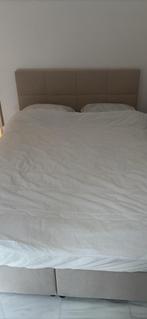 Boxspring met opbergruimte 140x200, Ophalen, Beige, Tweepersoons, 140 cm