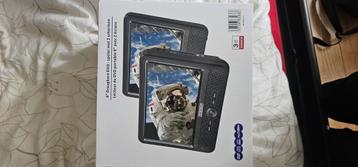 Icon auto dvd speler zwart met hoofdtelefoons beschikbaar voor biedingen
